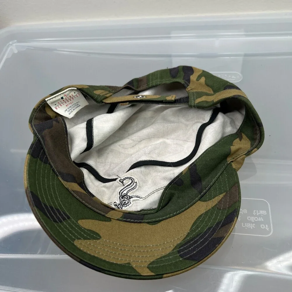 Chicago‎ White Sox Army Hat Men Adjustable Green Camo Strap Baseball Cap MLB